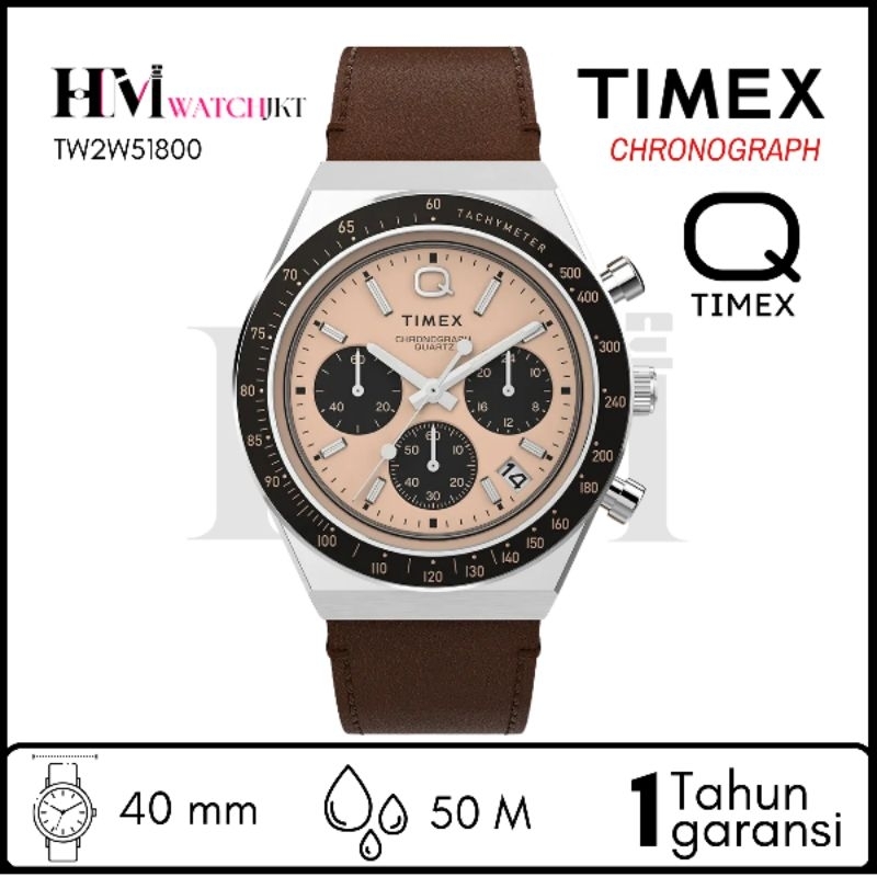 TIMEX TW2W51800 Q TIMEX Jam Tangan Pria Original Analog Chronograph Antiair
