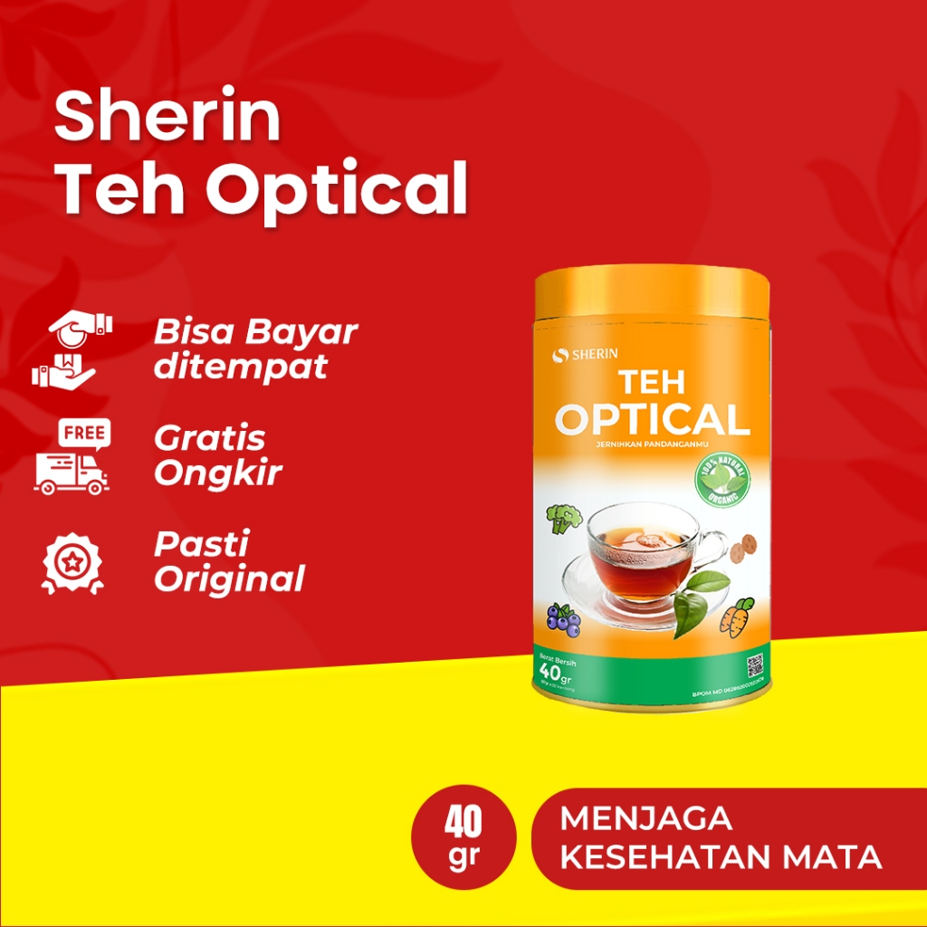 

Teh Optical - Sherin l Minuman Herbal Alami Ekstrak Bunga Telang Untuk kesehatan Mata Isi 20 Kantong