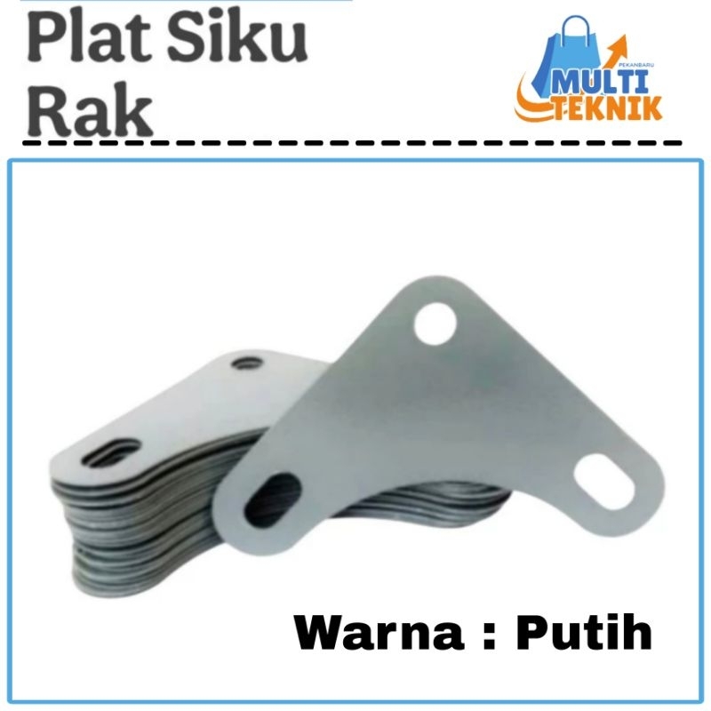 Plat Siku Lubang Besi Rak Siku Lobang Klem Siku Lubang Putih