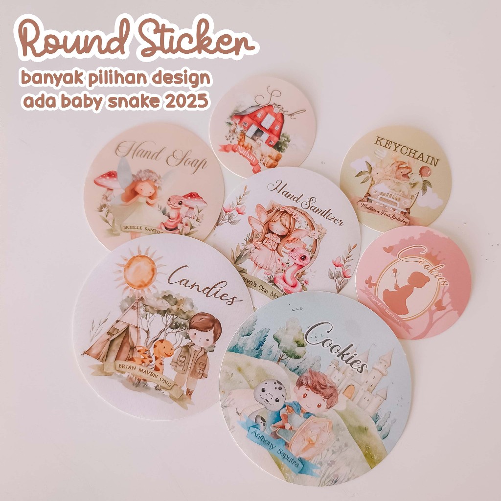 

NEW DESIGN Label Tag Stiker Bulat Hampers Souvenir Acara Ulang Tahun Anak Syukuran Aqiqah Tasyakuran One Month Manyue