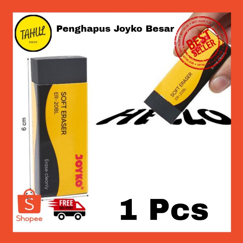 

1 Pcs!!! Penghapus besar Joyko HITAM Eraser Penghapus Joyko ER-20BL
