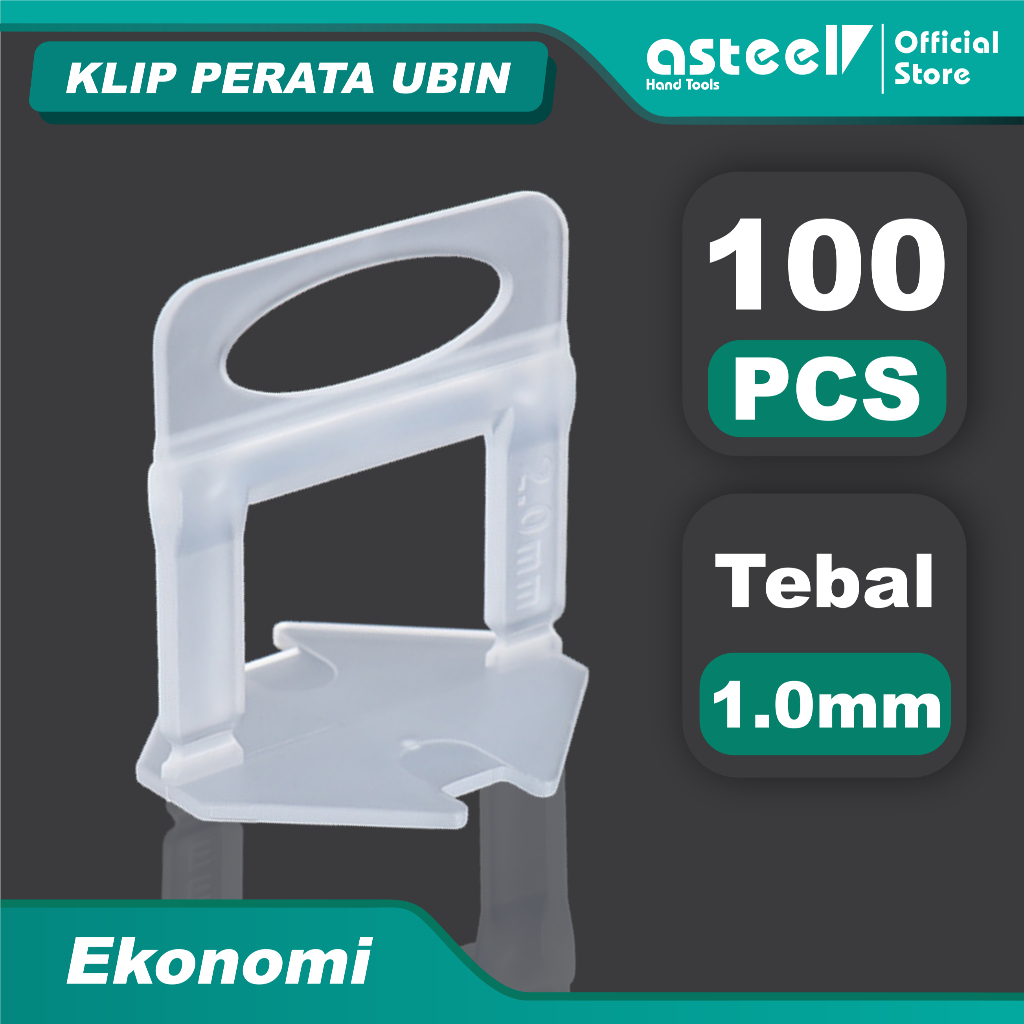 ASTEEL Klip Perata Keramik Granit Lantai Tile Leveling Nat Spacer 1mm