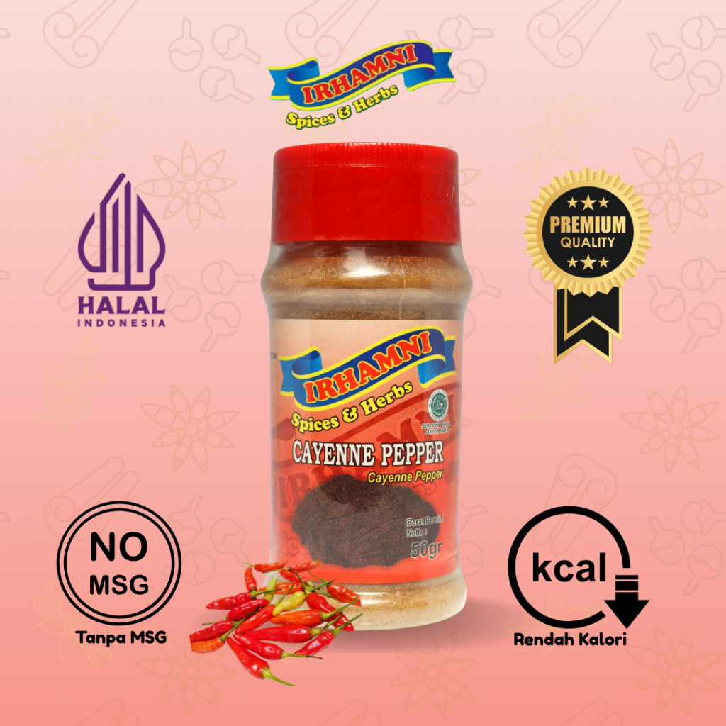 

Irhamni Cayenne Pepper Powder / Bubuk Cabai Rawit 50 gr - Chili - Pedas