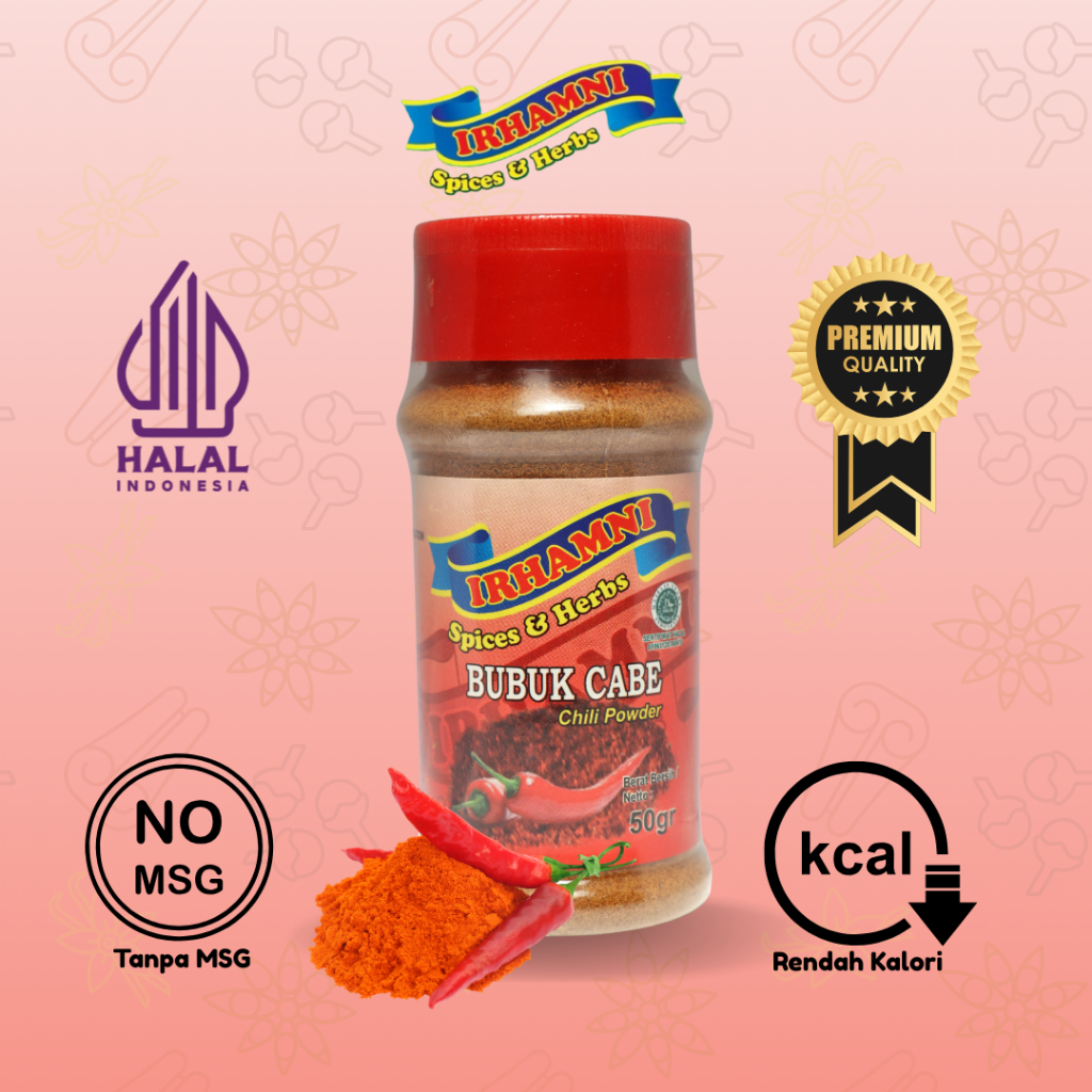 

Irhamni Chili Powder / Bubuk Cabe 50 gr - Spices & Cabai