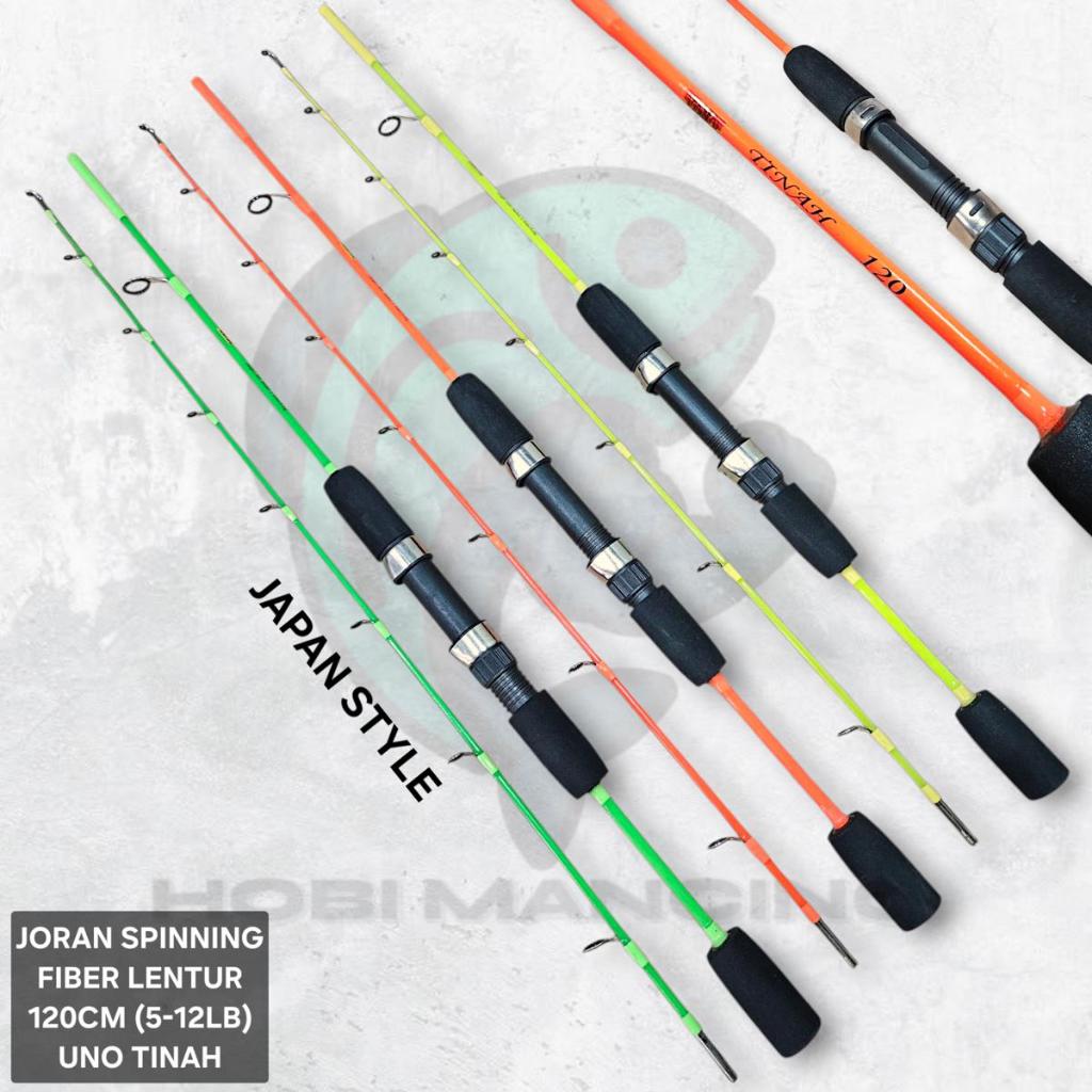 Joran Spinning Uno Tinah 120cm Japan Style / Joran Pancing Udang Stabilo Fiber Lentur 120 cm Uno Ori