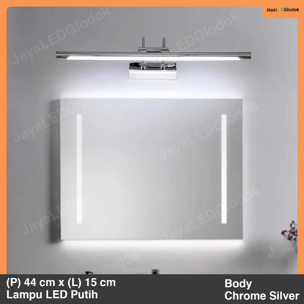 Lampu Dinding Minimalis Wastafel Kamar Mandi Lukisan Silver