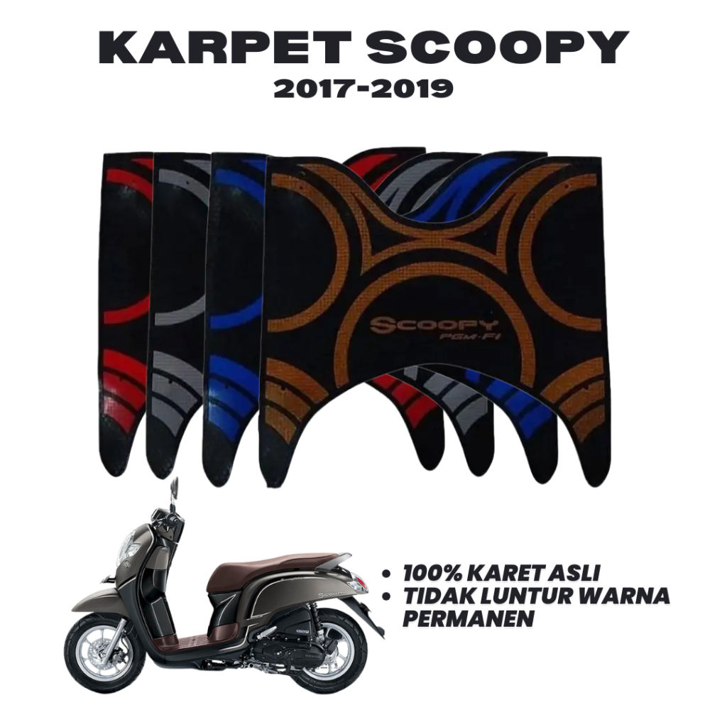 karpet motor scoopy 2019 / pijakan kaki motor honda scoopy donat 2019