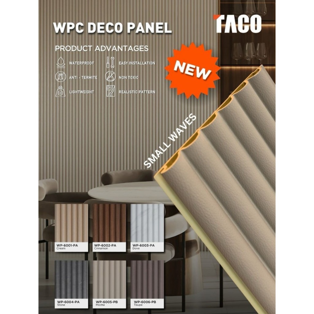 WPC Deco Panel / WPC Wallpanel / Wallpanel Taco Small Waves