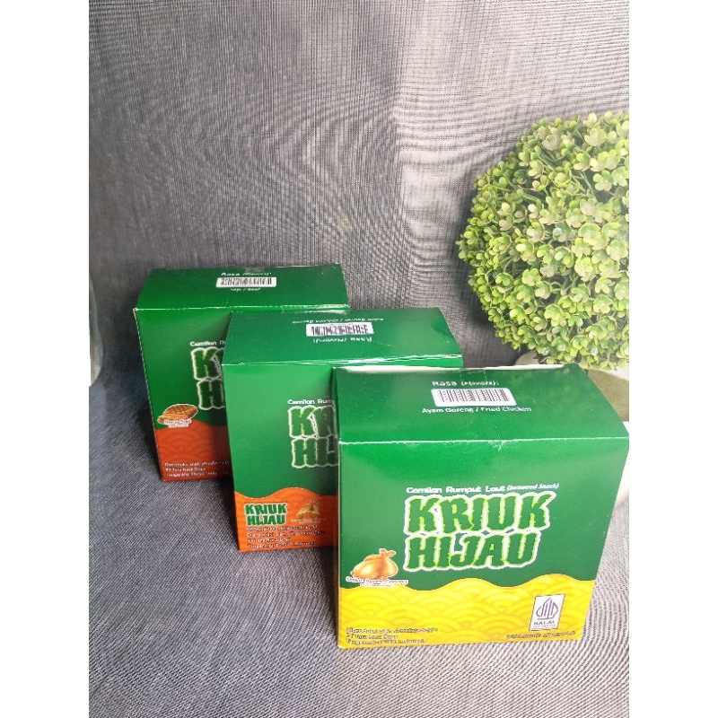 

Kriuk Hijau Cemilan Rumput Laut | isi 12pcs