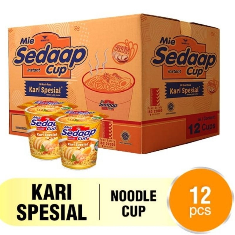 

Mie Instan Sedaap Cup Rasa Kari Spesial 81 gr [ 1 Dus - 12 Pcs ]