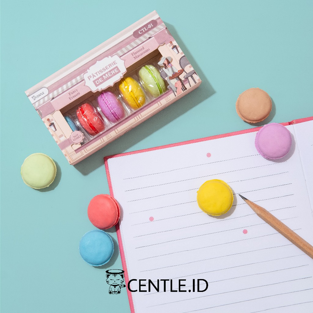 

CENTLE.ID penghapus bentuk makaron 1 set isi 6 biji CENTLE.ID