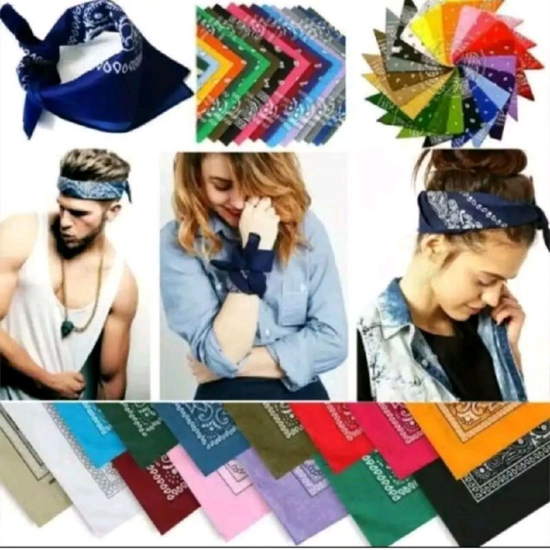bandana / scraft / slayer multiguna / slayer batik Biru Hitam Merah Putih Ungu Syal