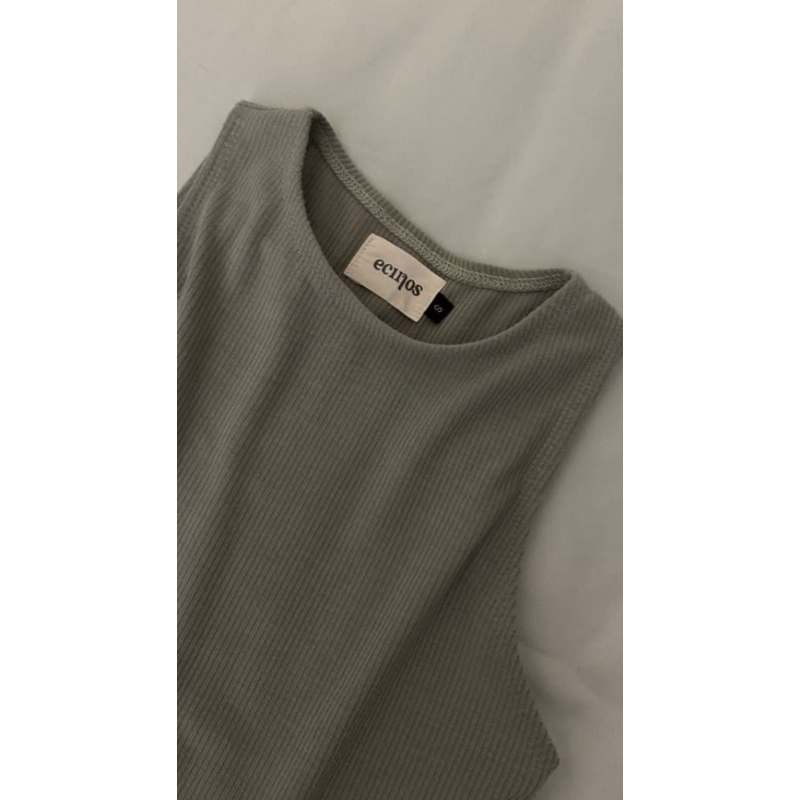 ecinos racer tank sage green