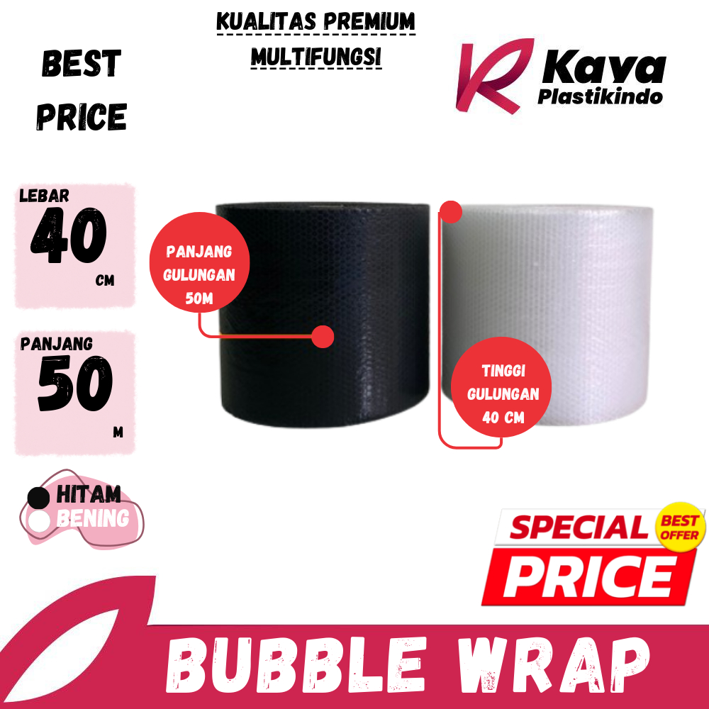 

Plastik Bubble Wrap 40cm x 50Meter PREMIUM /Packing Babel /bubblewrap roll