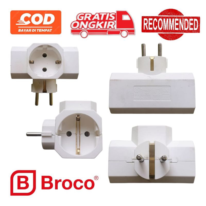 STEKER T/ADAPTOR COLOKAN LISTRIK/COLOKAN CABANG T