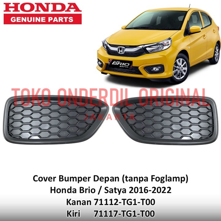 Cover Bumper tutup bemper depan kanan kiri Honda Brio Satya 2016 2017 2018 2019 2020 2021 2022