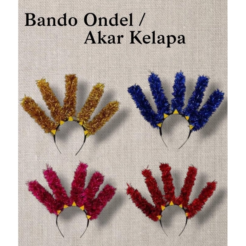Bando Bandana Ondel Ondel Akar Kelapa Untuk Tari / aksesoris Tari Ondel Ondel