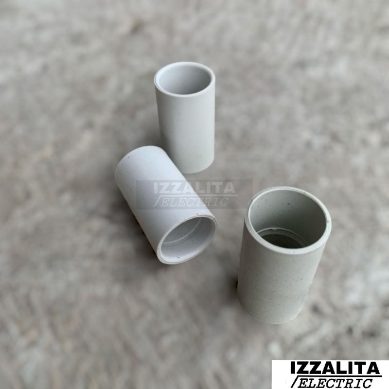 SAMBUNGAN PRALON 20mm LISTRIK SOK SOCK Sock Coduit Polos Putih 20mm//Shok Pipa Listrik 20 mm