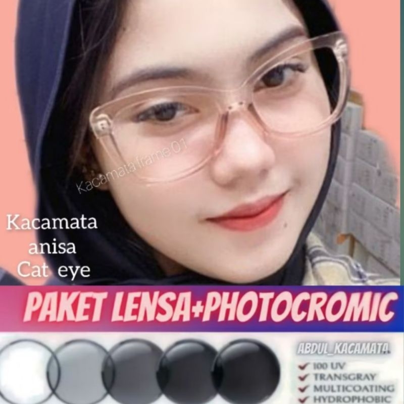 KACAMATA MINUS CAT EYE COCOK BUAT MINUS BESAR FRAMRE P55