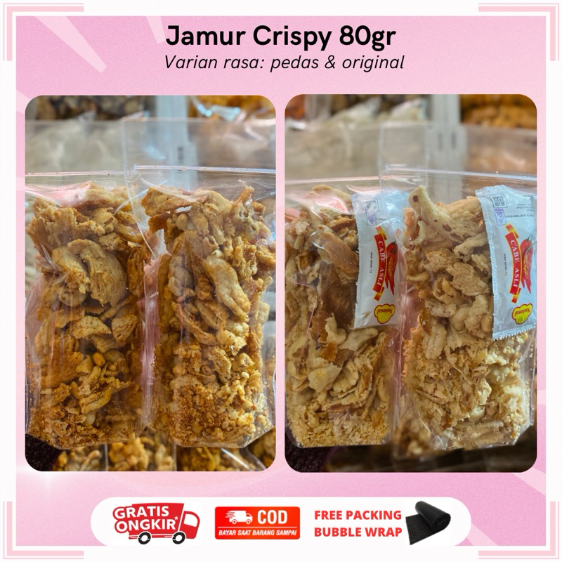 

JAMUR CRISPY 80GRAM | KERIPIK JAMUR CRISPY PEDAS & ORIGINAL
