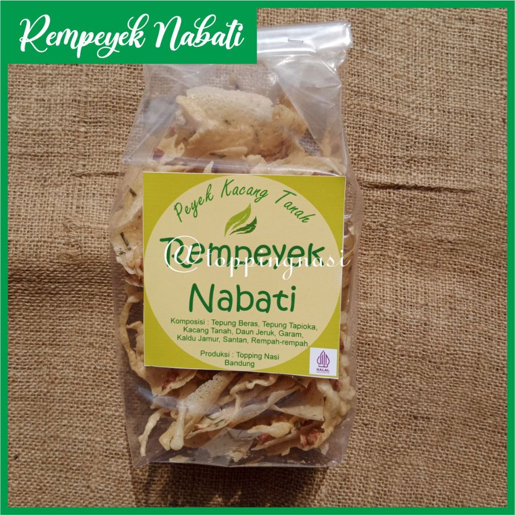 

Rempeyek Nabati Peyek Kacang Tanah untuk Vegan | Topping Nasi