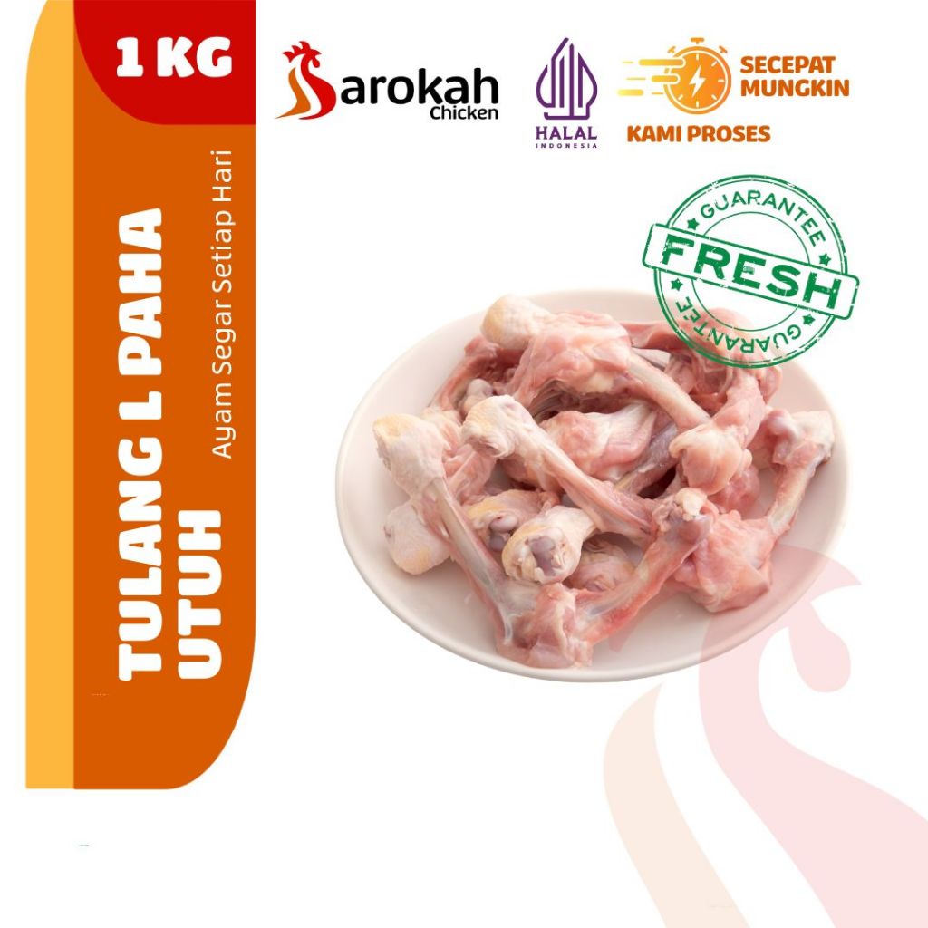 

TULANG L PAHA UTUH AYAM SEGAR - 1Kg - FRESH BUKAN FROZEN