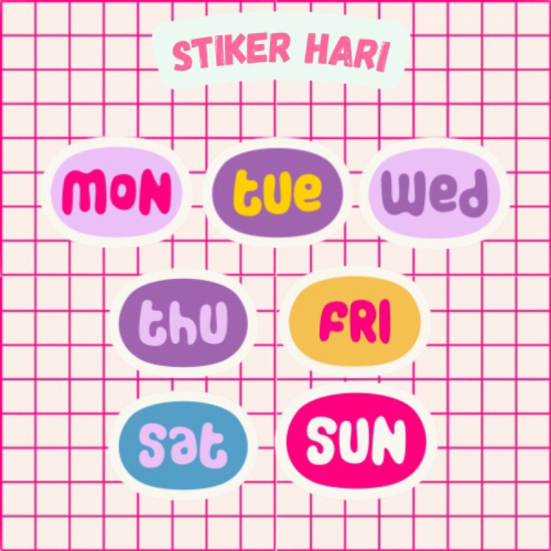 

STARLY - (A12)STIKER HARI STIKERDAY STIKER AESTETIC STIKER LUCU STIKER TUMBLR