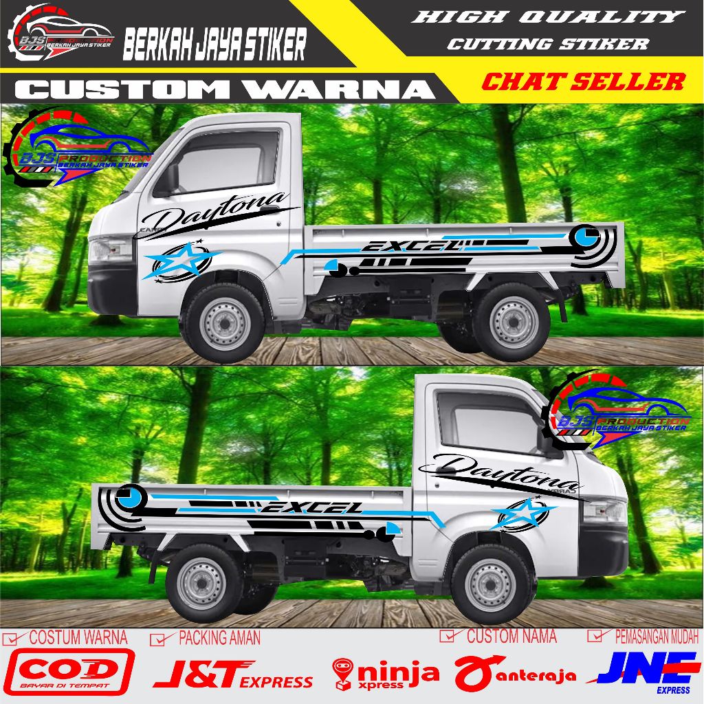 [PROMO] Stiker mobil pick up new carry stiker cutting body bak samping suzuki new carry terbaru