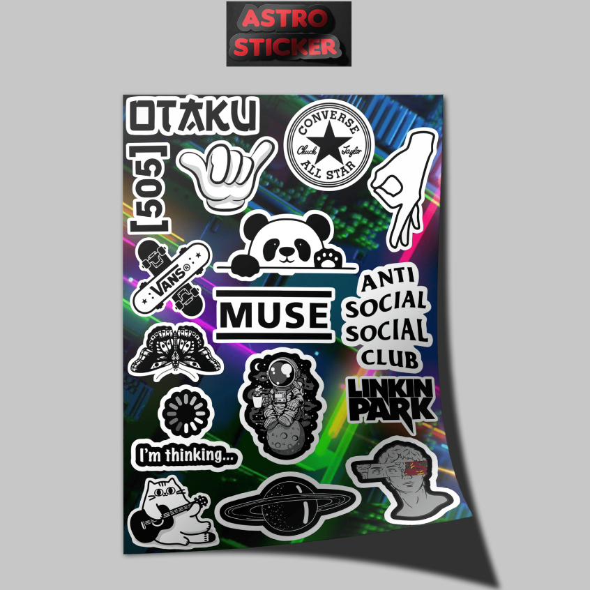 

STCKER PACK otaku, anti air dan tahan lama. stiker hp /laptop dan helm