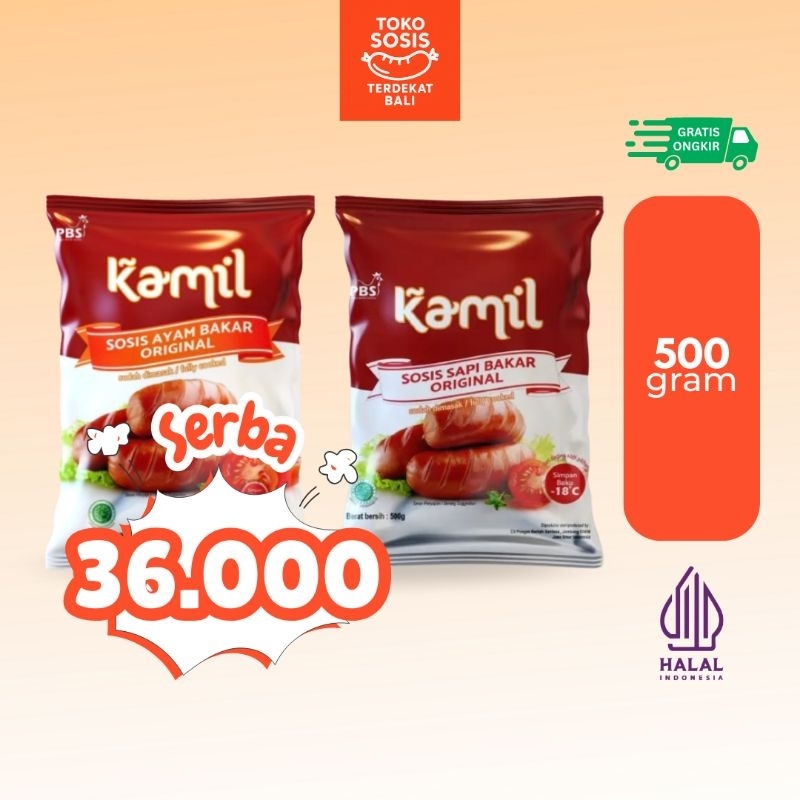 

Kamil Sosis Sapi dan Ayam Bakar Original Mini 500 gram