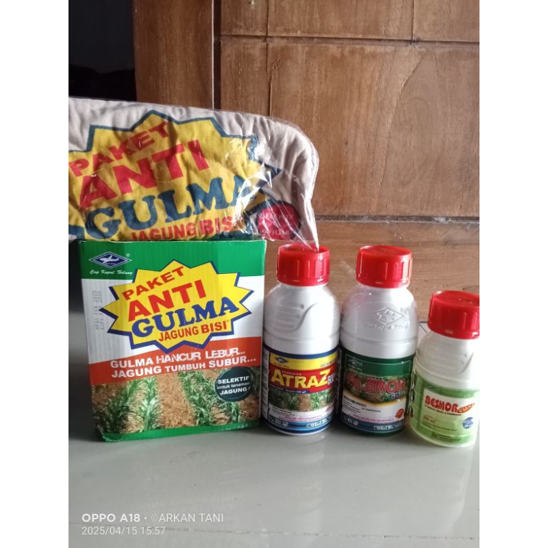 PAKET ANTI GULMA JAGUNG BISI (Isi Paket : Atraz 600sc, Aleron 60ec, Besmor Ultra) - CAP KAPAL TERBAN