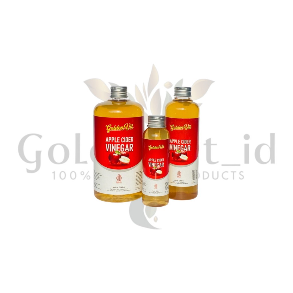 

Goldenvit Cuka apel organik with mother / cuka buah / apple cider vinegar 100% natural product