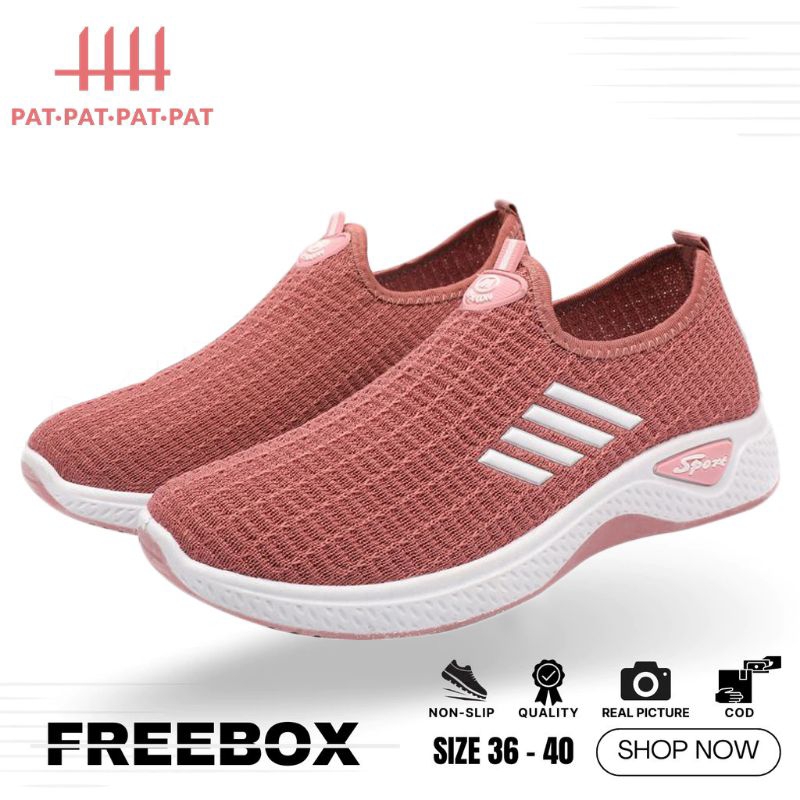 PAT PAT PAT PAT, SEPATU SLIP ON SNEAKERS WANITA SW19 SW19N