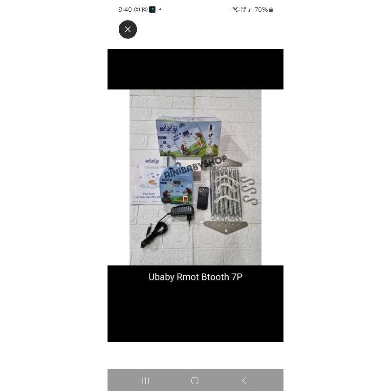 Mesin ayunan listrik Ubaby Remote Bluetooth