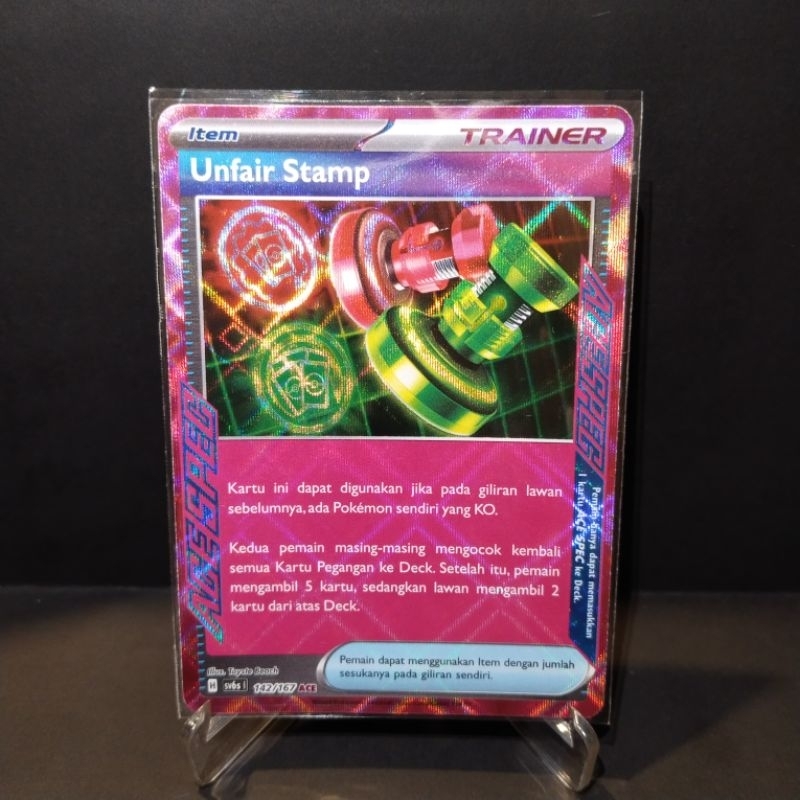 Unfair Stamp ACE Spec sv6s 142/167 Topeng Transfigurasi Kartu Pokemon Pokemon Card