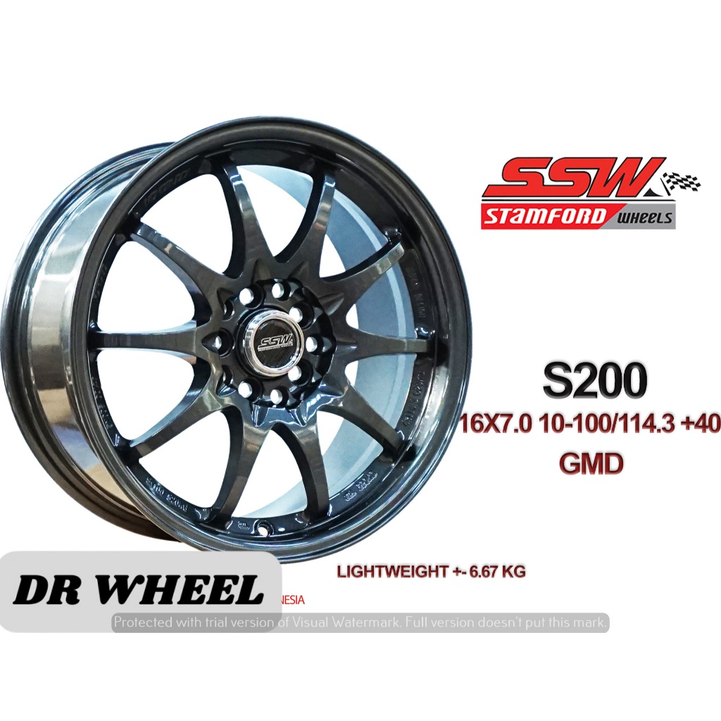 Velg mobil mmodel ce28 ssw ori ring 16 lebar 7 h10 ;ubang 5x100 dan 4x114,3 warna greey mechine dark