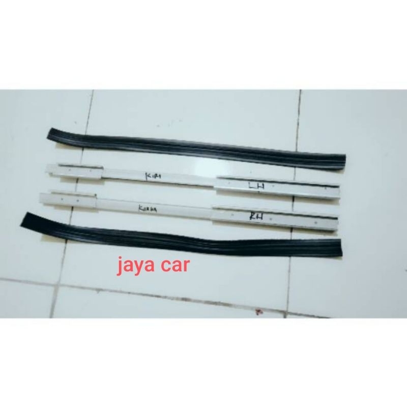 dudukan kaca pintu plus karet L300 satu set