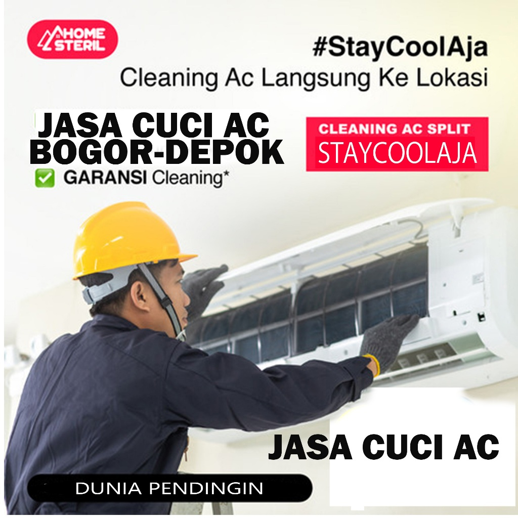 PROMO CUCI AC 1/2 PK 1 PK RUMAH KANTOR BERGARANSI MURAH