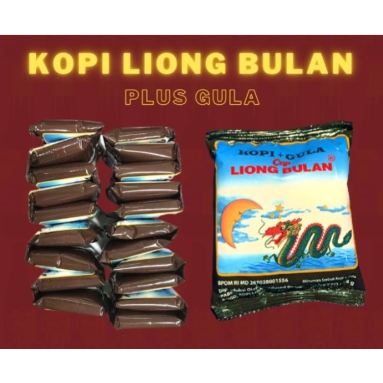 

KOPI + GULA CAP LIONG BULAN 28GR 1 RENCENG ISI 10 PCS