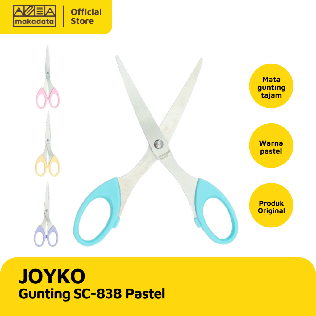 

SCISSORS / GUNTING SEDANG JOYKO SC-838 PASTEL MURAH