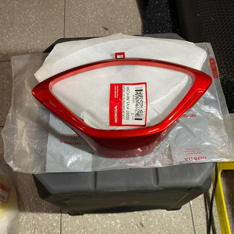COVER LIST SPEEDOMETER SUPRA X 125 ORIGINAL AHM 53207 KVL N01CSR N01 PFY MERAH MAROON DAN KUNING