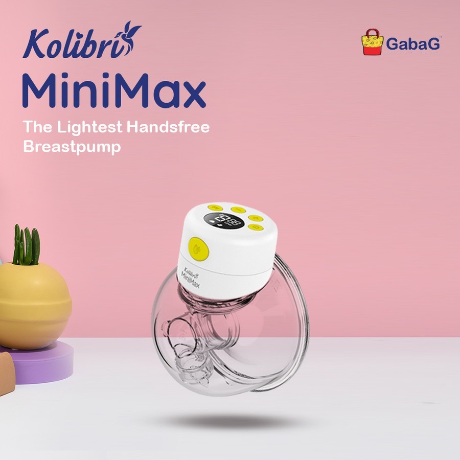 GABAG POMPA ASI KOLIBRI MINIMAX TANPA KABEL DENGAN LED SCREEN / HANDSFREE BREASTPUMP KOLIBRI MINIMAX