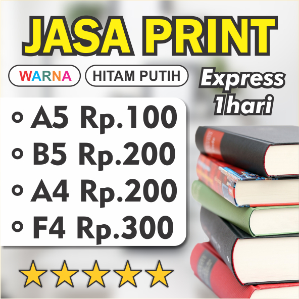 

Jasa Print Cetak HVS Hitam Putih & Warna