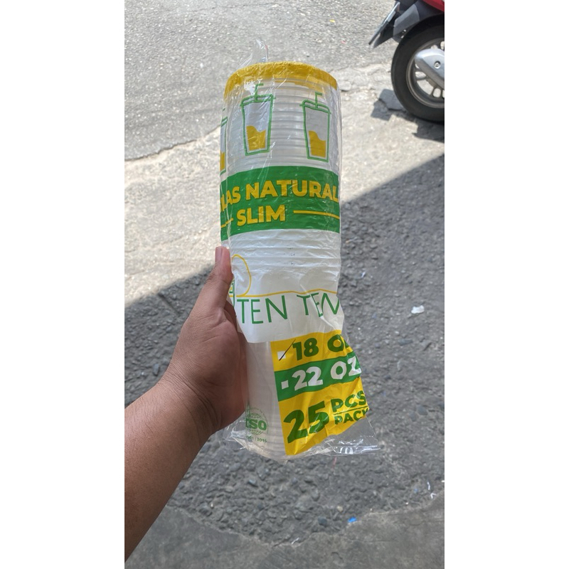 GELAS CUP POLOS 18 OZ SLIM / 22 OZ SLIM