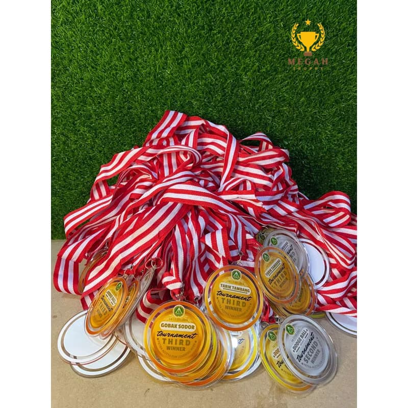 Medali wisuda Merah Putih Akrilik Custom medali wisuda medali akrilik wisuda medali wisuda akrilik c