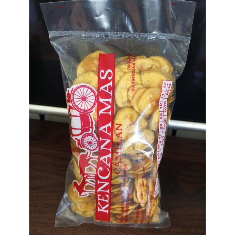 Kripik Pisang Kencana Mas 250gr free burble