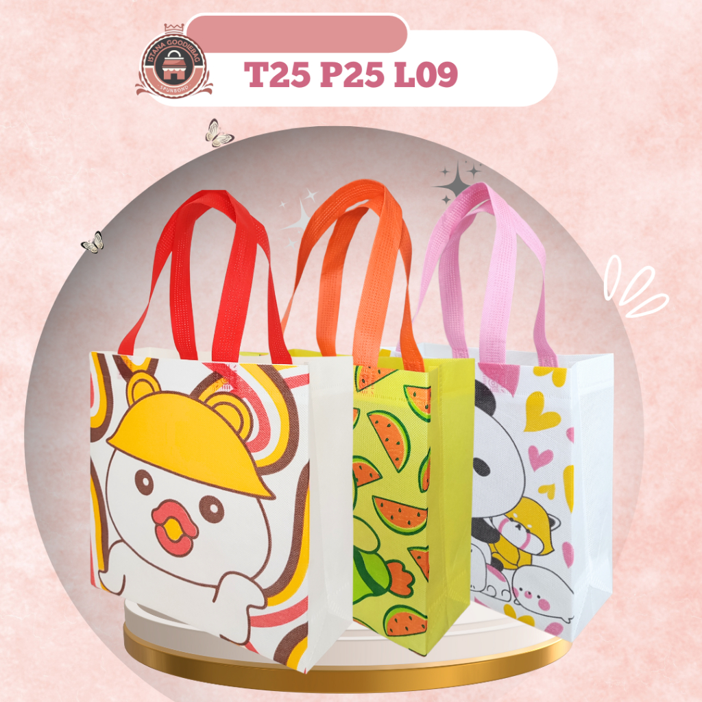 

[SPUNDBOND] Tas Ultah Anak | Goodie Bag Ulang Tahun | Tas Anak Ulang Tahun Bento Animal 25x25x09 | Birthday gift | souvenir ulang tahun