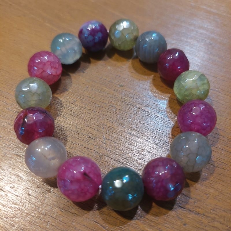 GELANG AGATE WATERMELON CUTTING 12MM