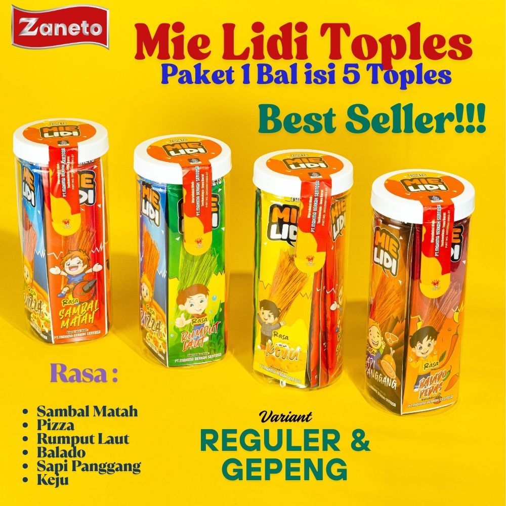 

Zaneto - Paket Reseller Mie Lidi Eceran 1000 – ISI 1 BAL (5 Toples) | UNTUNG GEDE! - Best Seller