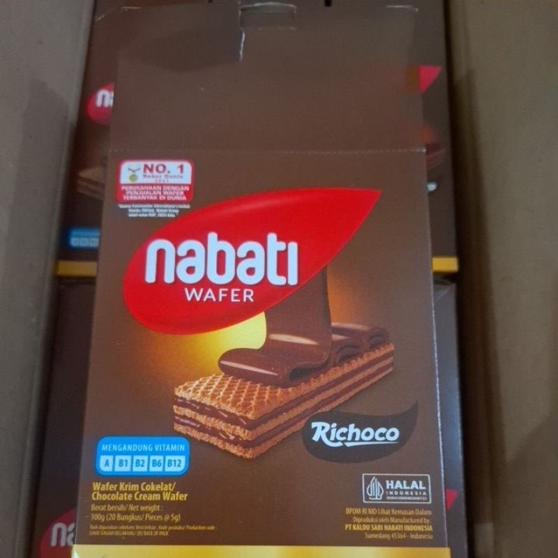 

nabati wafer coklat 5 gram / pcs ( 1 kotak isi 20 pcs)